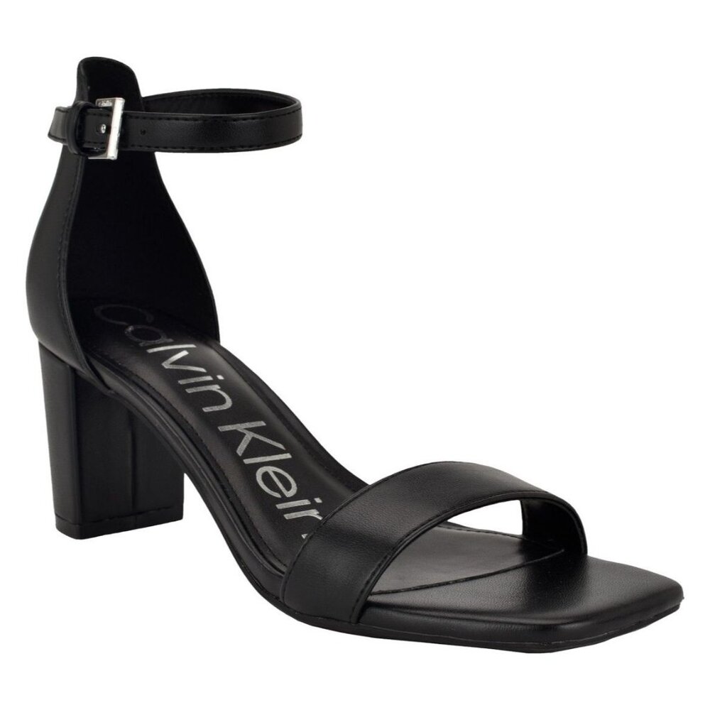 Calvin Klein Women's Nolene Ankle Strap Block Heel Sandals